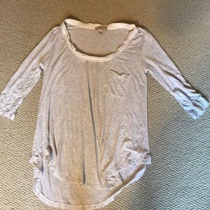 Bordeaux Grey Long-sleeve Blouse